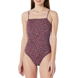 Amazon Essentials Costume da Bagno Intero con Scollo Quadrato Donna