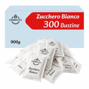 Food Bites Zucchero Bianco 300 Bustine Monodose da 3g