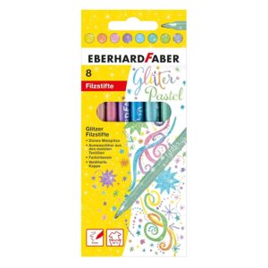 Eberhard Faber 551009 - Pennarelli glitterati pastello