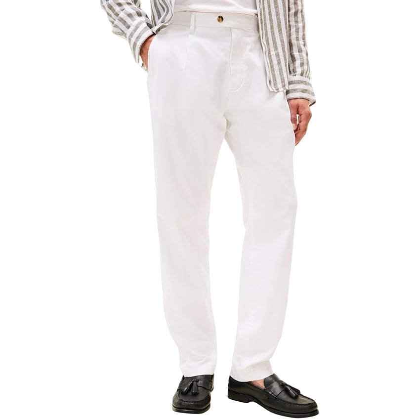 Tommy Hilfiger Uomo Pantaloni Chino Harlem Satin Relaxed Fit Tommy Hilfiger Uomo Pantaloni Chino Harlem Satin Relaxed Fit