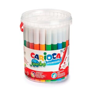 Carioca Jumbo | Pennarelli Lavabili per Bambini in Barattolo con Maniglia