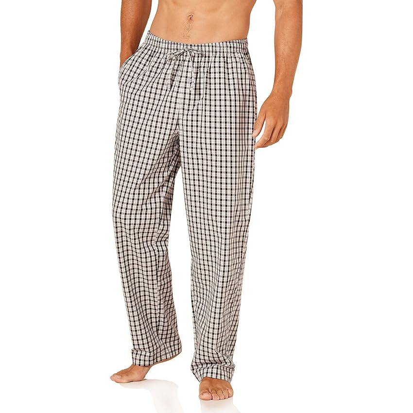 Amazon Essentials Pantaloni Pigiama in Popeline di Cotone dalla Linea Dritta con Coulisse Amazon Essentials Pantaloni Pigiama in Popeline di Cotone dalla Linea Dritta con Coulisse