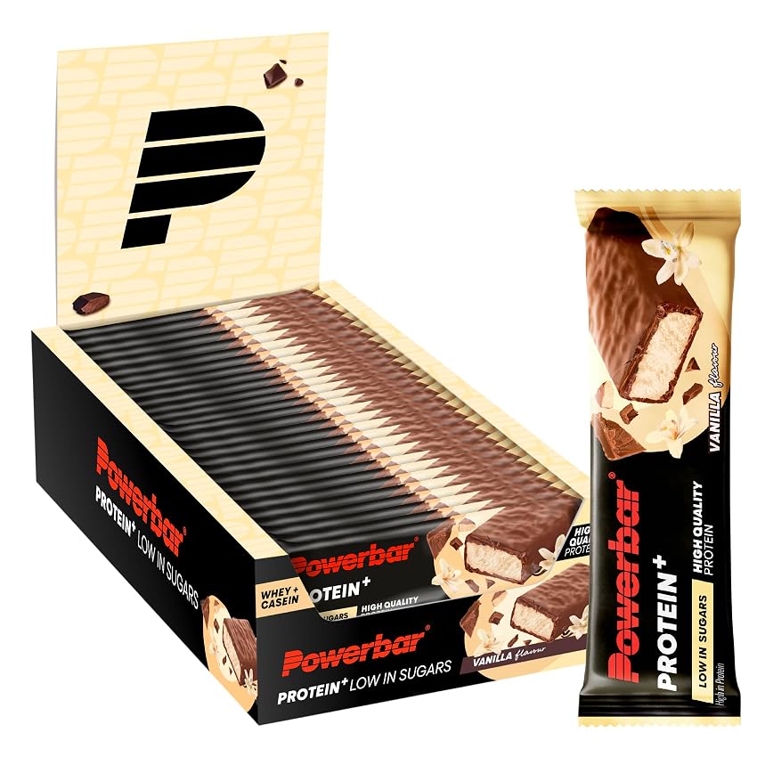 Powerbar - Protein Plus - Low Sugar - Vanilla - 30x35g - Barretta con solo 107 calorie Powerbar - Protein Plus - Low Sugar - Vanilla - 30x35g - Barretta con solo 107 calorie