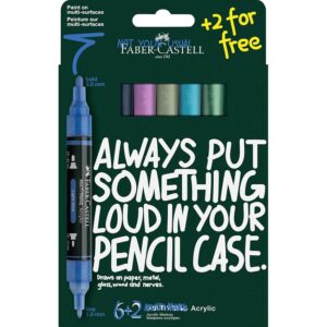 Faber-Castell 186018 - Set di pennarelli acrilici Multimark