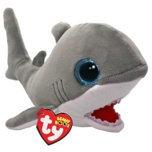 TY Beanie Boos - Finnegan lo Squalo con Occhi Azzurri Grandi e Glitter