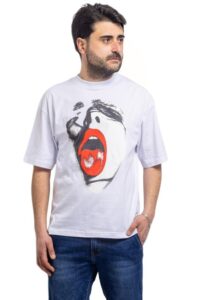 T-shirt Uomo Made In Italy Maglietta Con Stampa Cotone Maglia Mezza Manica VEQUE