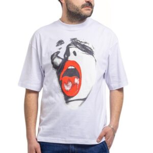 T-shirt Uomo Made In Italy Maglietta Con Stampa Cotone Maglia Mezza Manica VEQUE
