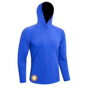 MEETWEE Maglietta Uomo Maniche Lunghe Cappuccio UPF 50+ Protezione Solare Camicia