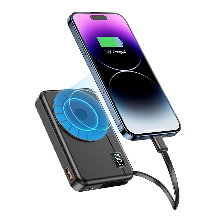 Magnetic Power Bank – Compatible with iPhone 16 15 14 13 Series Wireless Charger 10000 Magnetic Power Bank – Compatible with iPhone 16 15 14 13 Series Wireless Charger 10000