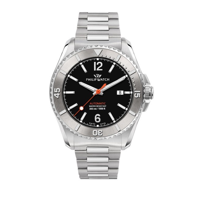 Philip Watch Amalfi – Orologio Uomo Automatico Acciaio Nero (R8223218007)