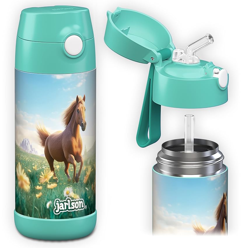 Jarlson® Borraccia Termica Bambini 350ml CHARLI [CON CANNUCCIA]