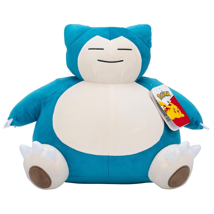 Pokémon Peluche Ronflex - Peluche morbido da 30 cm con dettagli autentici Pokémon Peluche Ronflex - Peluche morbido da 30 cm con dettagli autentici