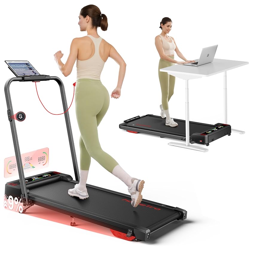 Tapis Roulant Elettrico Pieghevole Salvaspazio con Inclinazione