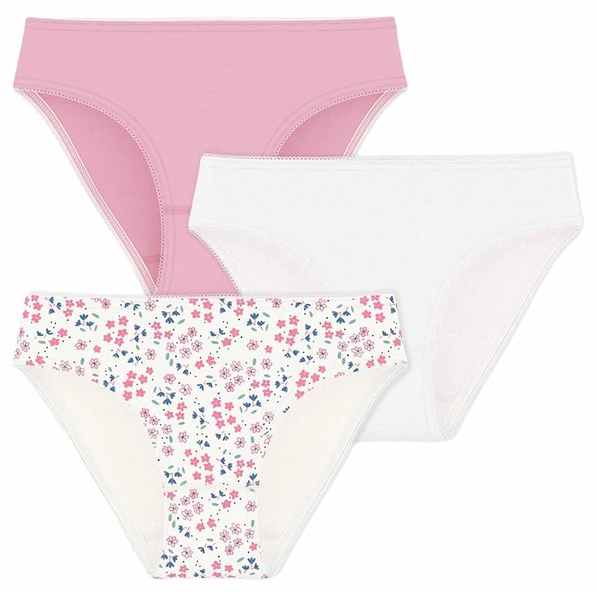 Set di Mutandine per Bambini in Cotone con Stampa Floreale Set di Mutandine per Bambini in Cotone con Stampa Floreale