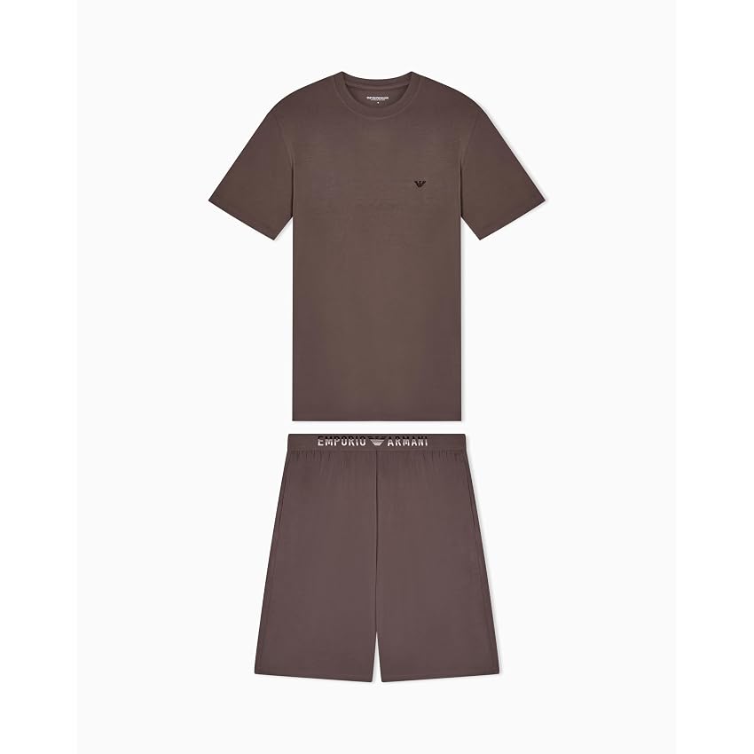 EMPORIO ARMANI T-Shirt+Shirt Modal Morbido Uomo Pyjama Grigio M EMPORIO ARMANI T-Shirt+Shirt Modal Morbido Uomo Pyjama Grigio M