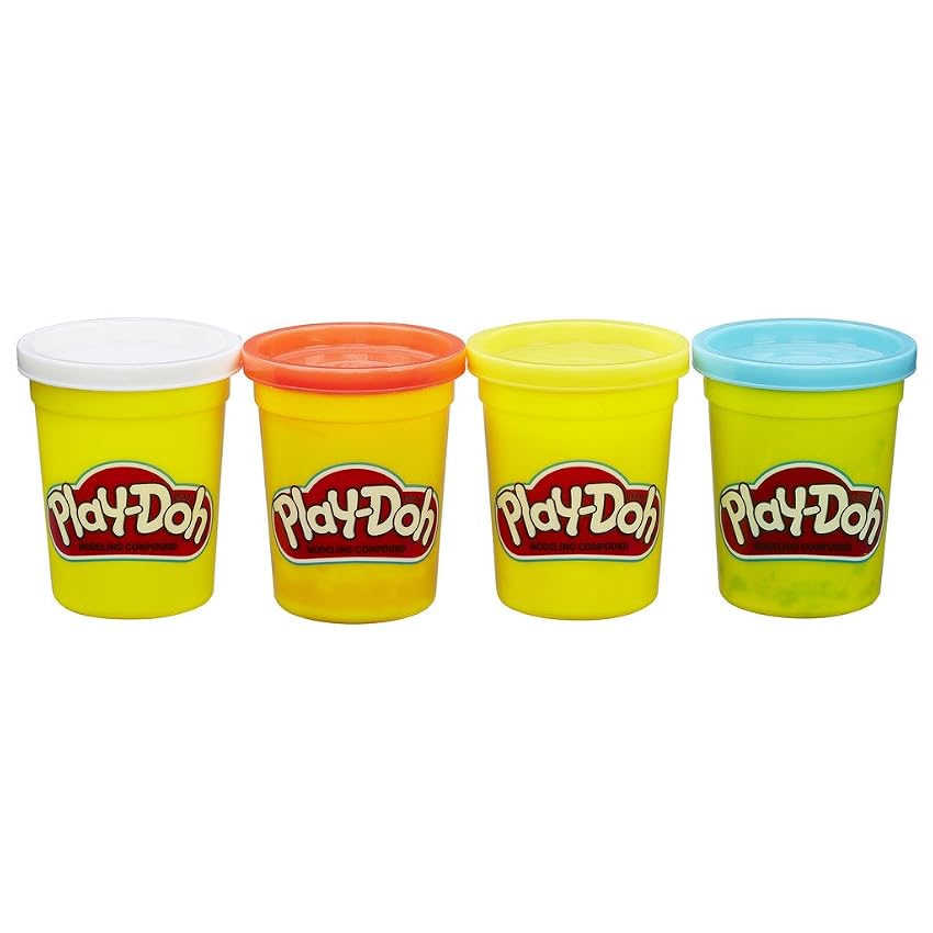 Play-Doh Hasbro 1 Set di 4 Colori di Base per Giochi creativi e fantasiosi Play-Doh Hasbro 1 Set di 4 Colori di Base per Giochi creativi e fantasiosi