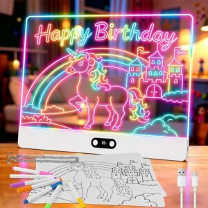 Lavagna da Disegno a LED Ricaricabile per bambini con Luci RGB
