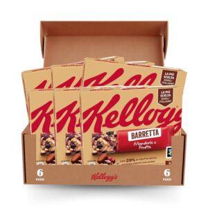 Barretta Kellogg’s Mandorle e Frutta 4x32gr (Confezione da 6)