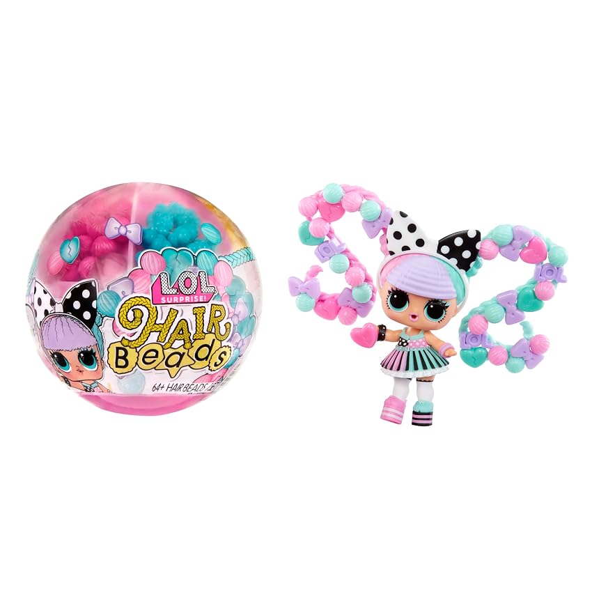 L.O.L. Surprise! Hair Beads Tots - Bambola da collezione con 60+ perline per capelli