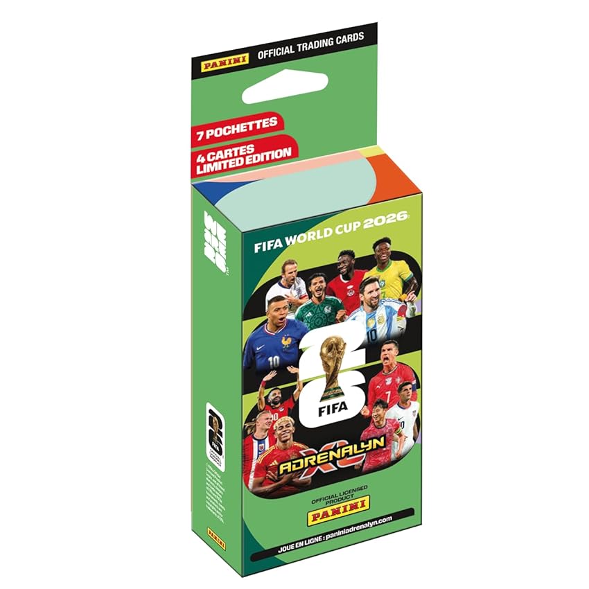 Panini Coppa del Mondo FIFA 2026 Gioco di Carte Collezionabili Blister 7 Pacchetti
