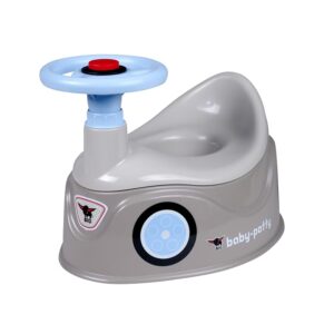 Big Baby Potty - Vasino educativo in Design Big Bobby Car con Volante Rimovibile e Schienale Alto