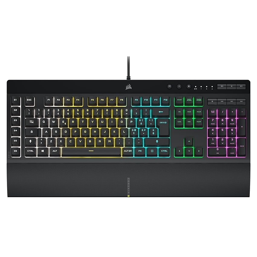 Corsair K55 RGB PRO Tastiera da Gioco Cablata a Membrana – Nero Corsair K55 RGB PRO Tastiera da Gioco Cablata a Membrana – Nero