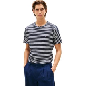 Tommy Hilfiger Uomo T-Shirt Maniche Corte Seasonal Stripe in Cotone