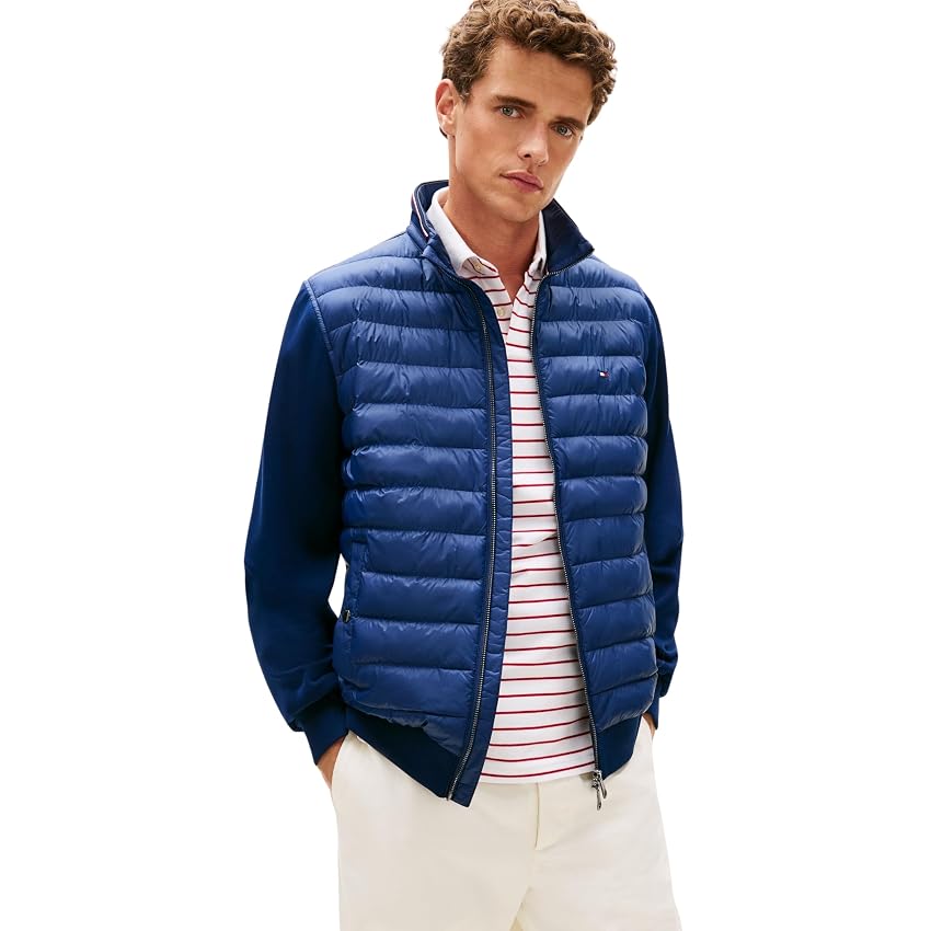 Tommy Hilfiger Mix Media Ess RWB Stand Collar Mw0mw41329 Felpa con Zip