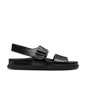 Clarks Torford Strap Mens Black Leather