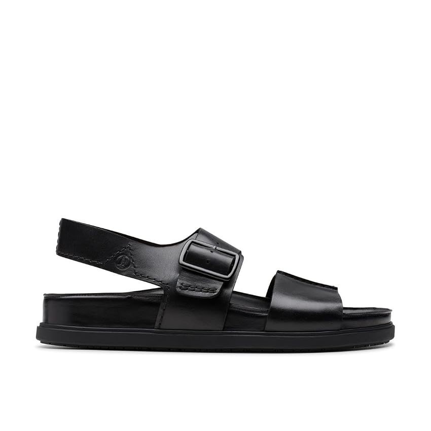 Clarks Torford Strap Mens Black Leather