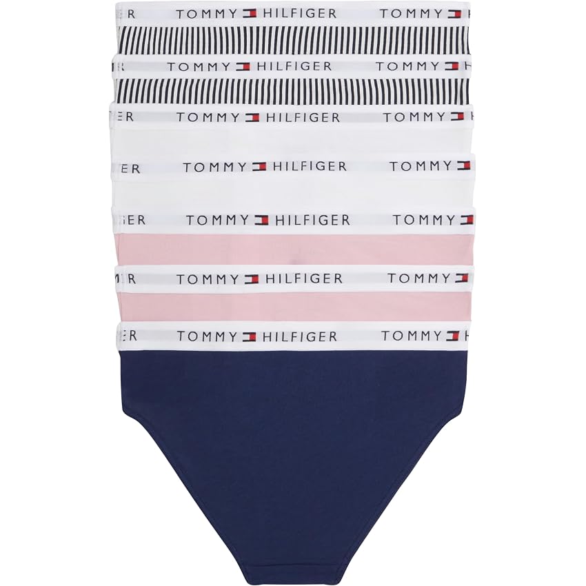 Tommy Hilfiger Bambina Slip Confezione da 7 con Fascia con Logo