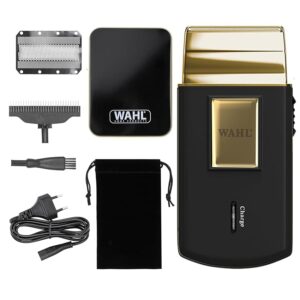 Wahl Travel Shaver Gold Edition Rasoio elettrico cordless e ricaricabile per uomo