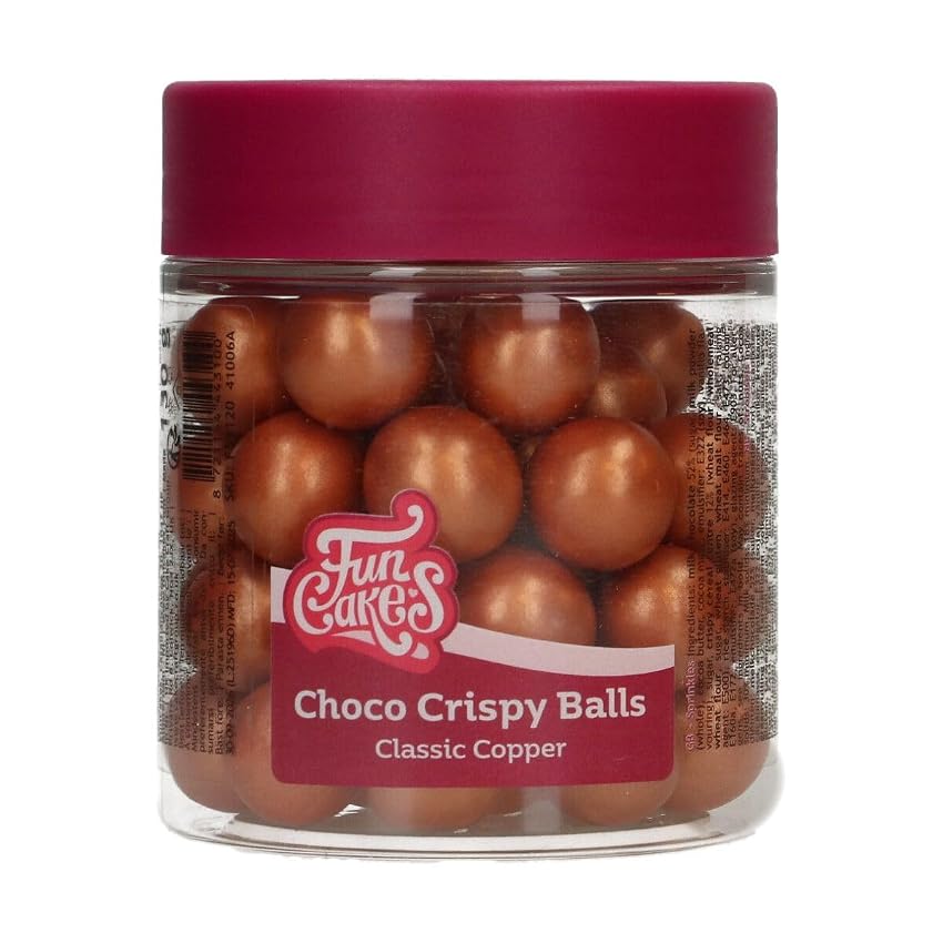 FunCakes Choco Crispy Balls Classic Copper: Perle Croccanti al Cioccolato Color Rame FunCakes Choco Crispy Balls Classic Copper: Perle Croccanti al Cioccolato Color Rame