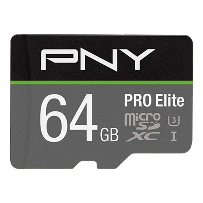 PNY Pro Elite microSDXC card 64GB Class 10 UHS-I U3 100MB/s A1 V30 PNY Pro Elite microSDXC card 64GB Class 10 UHS-I U3 100MB/s A1 V30