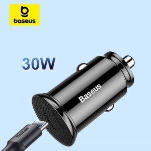 Baseus 30W Dual USB C Caricabatteria da auto Tipo C FCP SCP USB PD 3.0 per iPhone