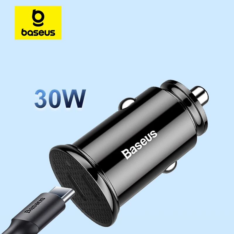 Baseus 30W Dual USB C Caricabatteria da auto Tipo C FCP SCP USB PD 3.0 per iPhone
