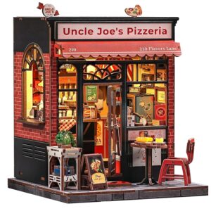 CUTEBEE Book Nook Kit - Miniatura di Casa delle Bambole DIY con Luci LED