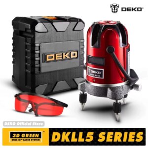 DEKO serie LL5 5 linee 6 punti livello Laser rosso/verde autolivellante orizzontale
