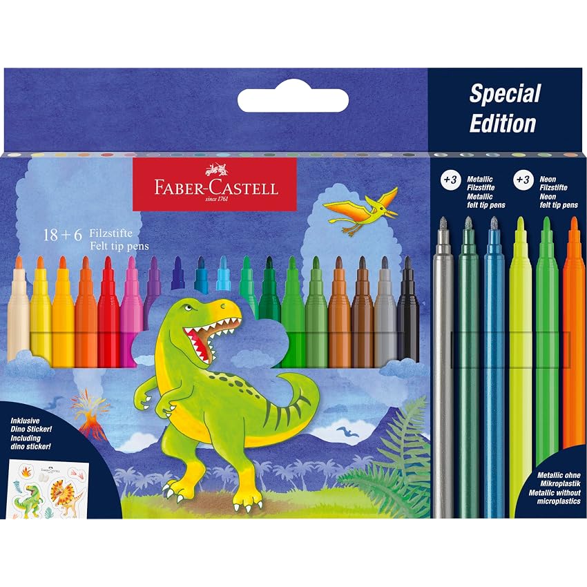 FABER-CASTELL - Set di pennarelli Dino