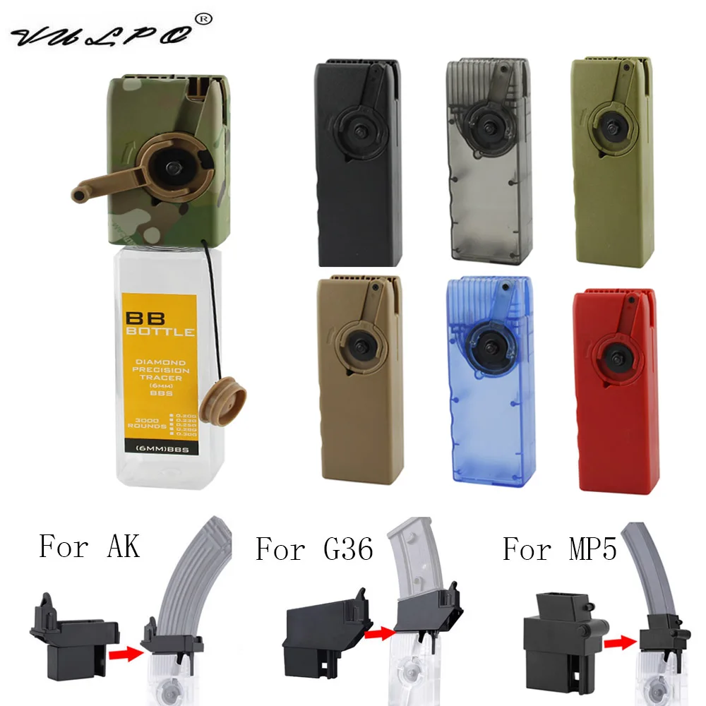 VULPO Airsoft Paintball M4 BB Caricatore di velocità Manovella Caricatore rapido AK