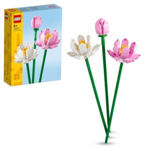 LEGO Botanicals Fiori di Loto - Set Fiori Finti da Costruire per Bambine e Bambini 8+ Anni