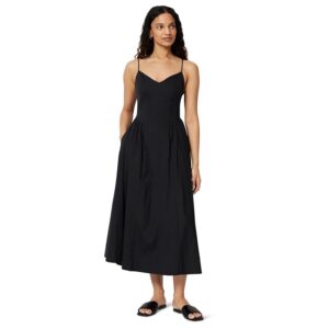 Amazon Essentials Abito Midi Fit & Flare in Popeline di Cotone con Spalline Sottili Donna