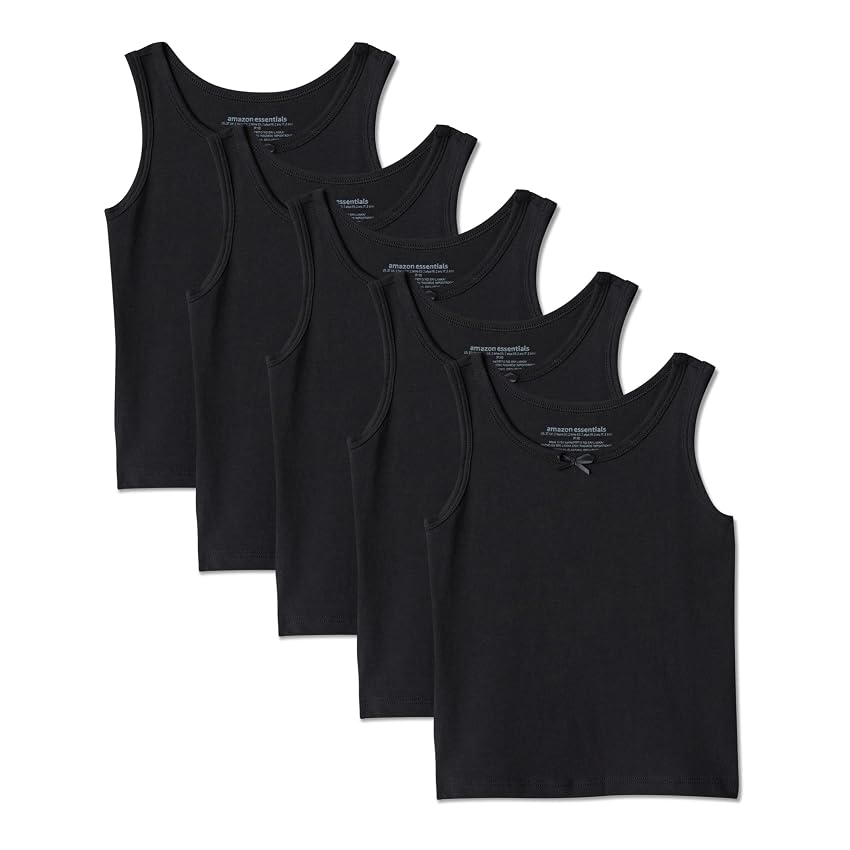 Amazon Essentials Canottiera Intima in Jersey di Cotone Bambine e ragazze