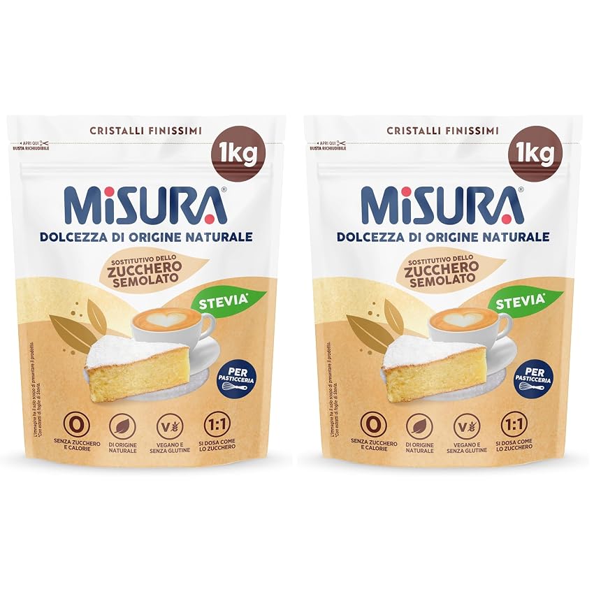 Misura Pasticceria Stevia Dolcificante in Cristalli Finissimi Misura Pasticceria Stevia Dolcificante in Cristalli Finissimi
