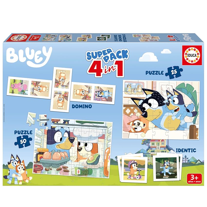 Educa - Superpack Bluey e Bingo 4 in 1 (20475) Educa - Superpack Bluey e Bingo 4 in 1 (20475)