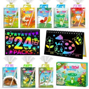 ZMLM Scratch Art Bambini Set of Scratch Books + Stencil + Penne in Legno