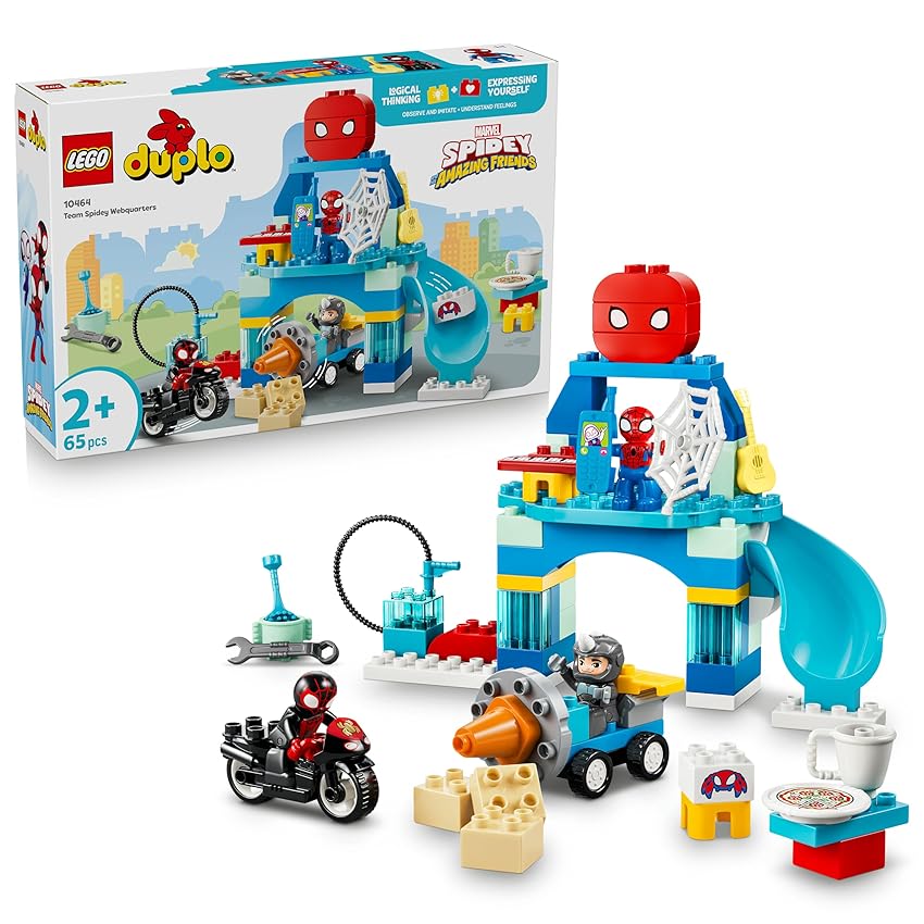 LEGO DUPLO Marvel Webquarters del Team Spidey - Gioco Didattico da Supereroi con 3