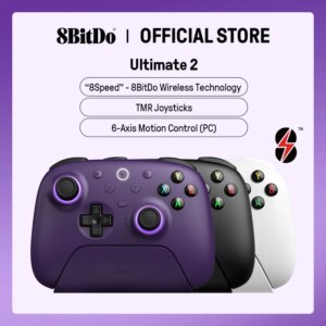 Controller di gioco wireless 8BitDo Ultimate 2 per PC e Android con joystick TMR