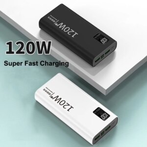 50000mAh Power Bank PD 120W Caricatore portatile a ricarica rapida Powerbank per iPhone