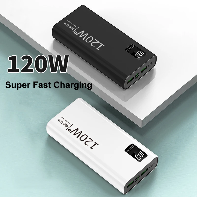 50000mAh Power Bank PD 120W Caricatore portatile a ricarica rapida Powerbank per iPhone